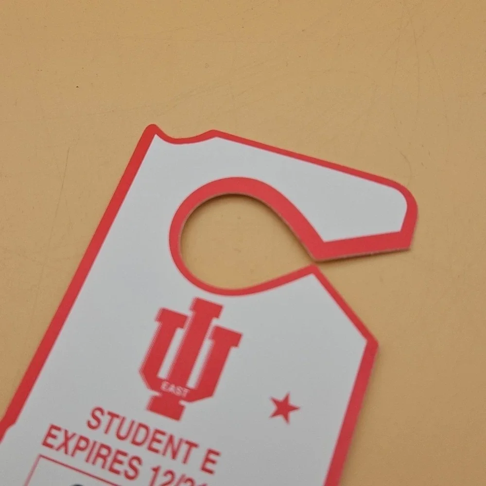 Vintage Indiana‎ Hoosiers Student Parking Hanger 2002